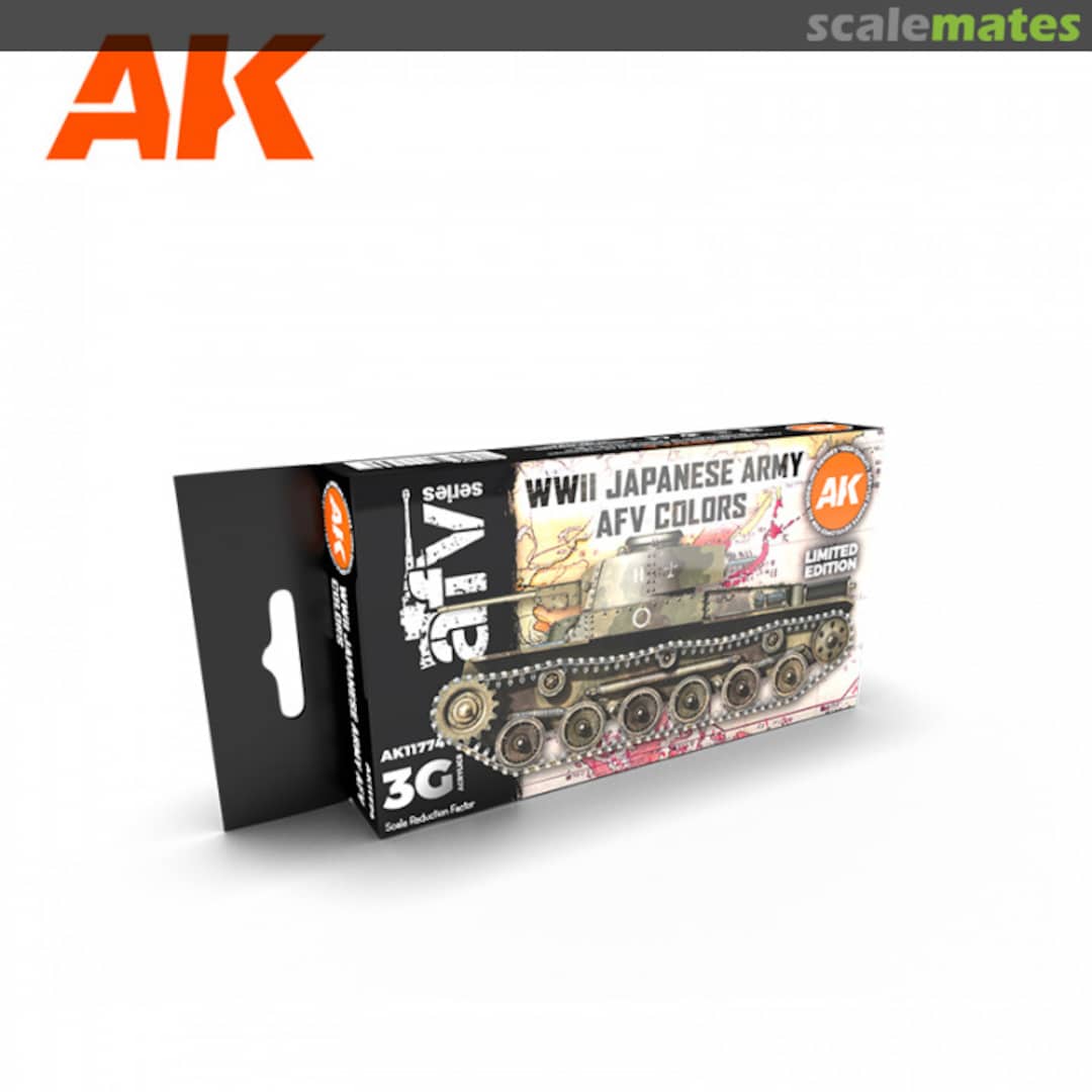 Boxart WWII Japanese Army AFV Colors  AK 3rd Generation - AFV