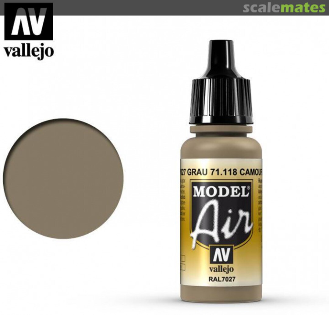 Boxart Camouflage Grey - RAL 7027 71.118 Vallejo Model Air Boxart Camouflage Grey - RAL 7027 71.118 Vallejo Model Air