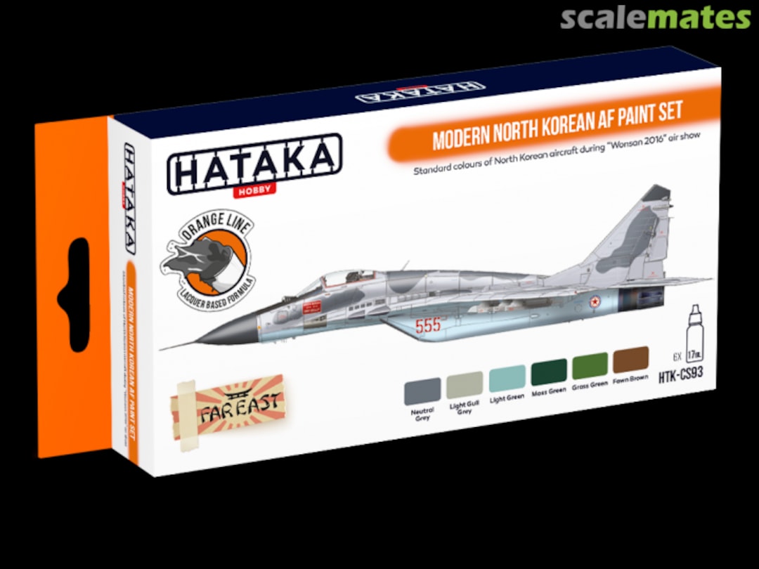 Boxart Modern North Korean AF paint set HTK-CS93 Hataka Hobby Orange Line Boxart Modern North Korean AF paint set HTK-CS93 Hataka Hobby Orange Line