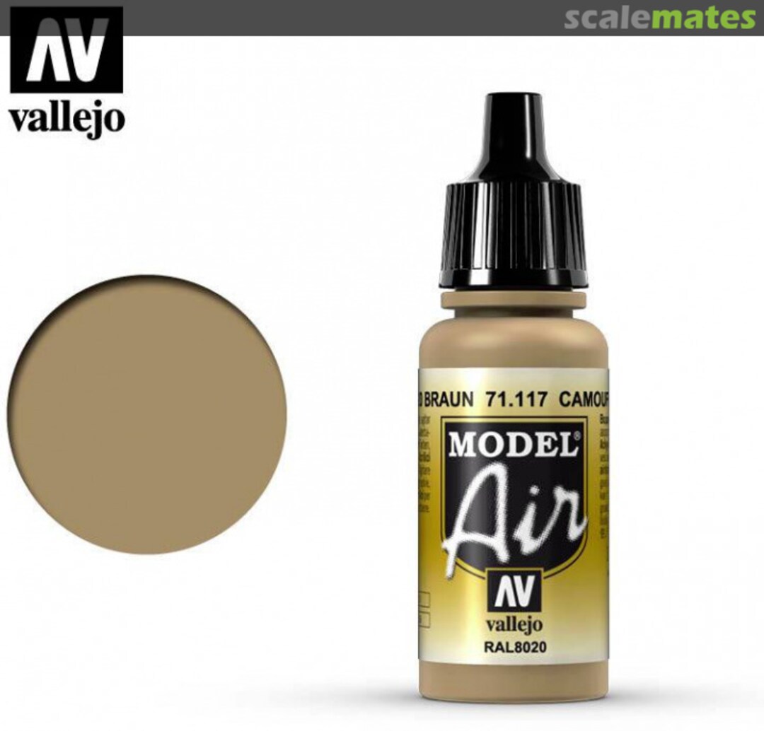 Boxart Camouflage Brown - RAL 8020 71.117 Vallejo Model Air Boxart Camouflage Brown - RAL 8020 71.117 Vallejo Model Air