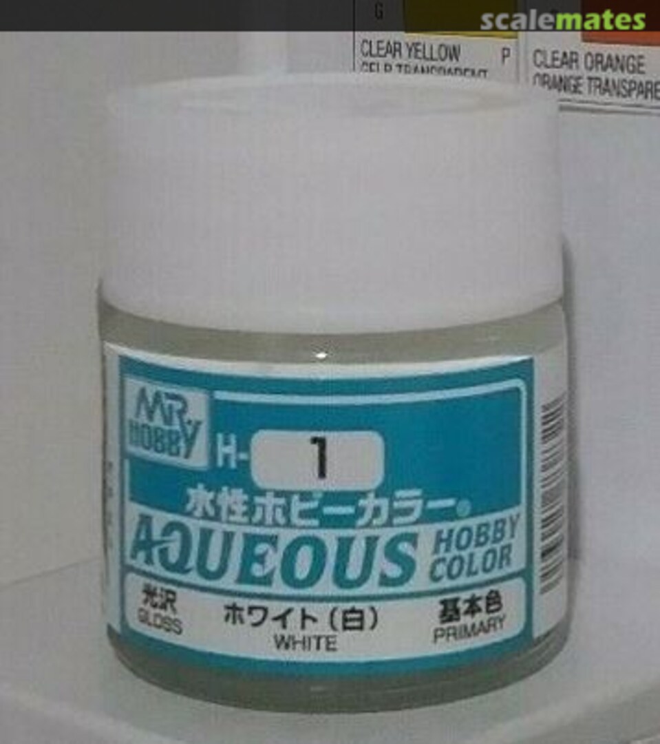 Boxart White H1 Mr. Aqueous Hobby Color Boxart White H1 Mr. Aqueous Hobby Color