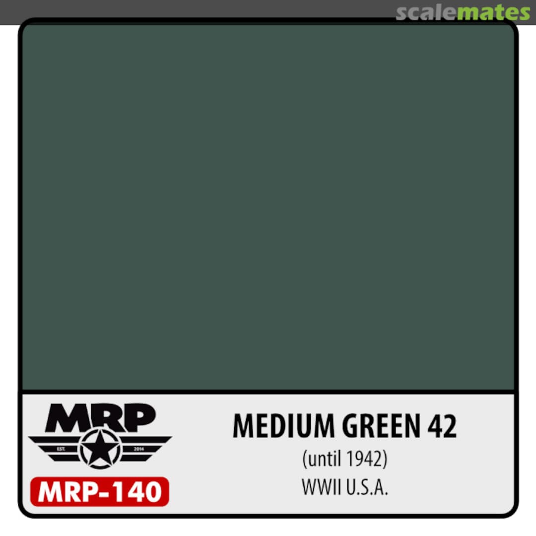 Boxart WWII US - Medium Green 42 (until 1942) MR.Paint Boxart WWII US - Medium Green 42 (until 1942) MR.Paint