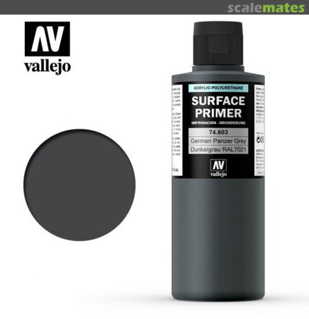 Boxart German Panzer Gray - RAL 7021 74.603 Vallejo Surface Primer Boxart German Panzer Gray - RAL 7021 74.603 Vallejo Surface Primer