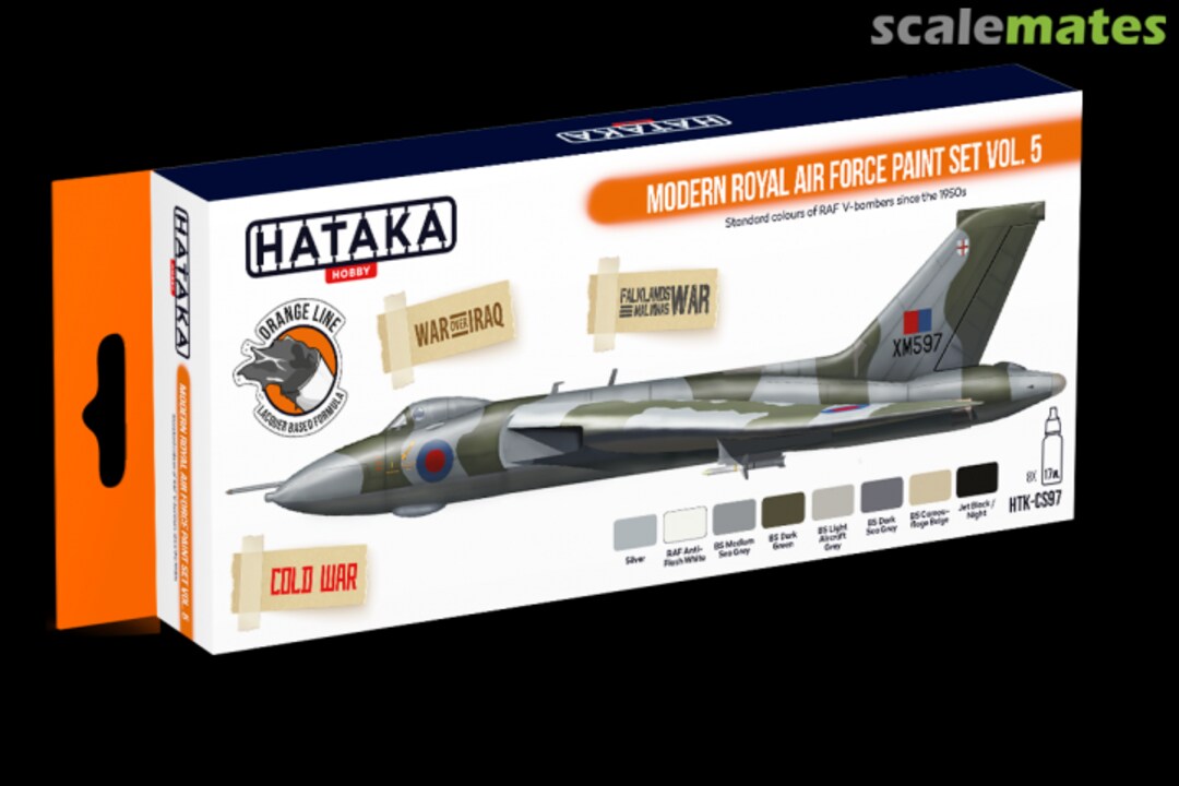 Boxart Modern Royal Air Force paint set vol. 5 HTK-CS97 Hataka Hobby Orange Line Boxart Modern Royal Air Force paint set vol. 5 HTK-CS97 Hataka Hobby Orange Line