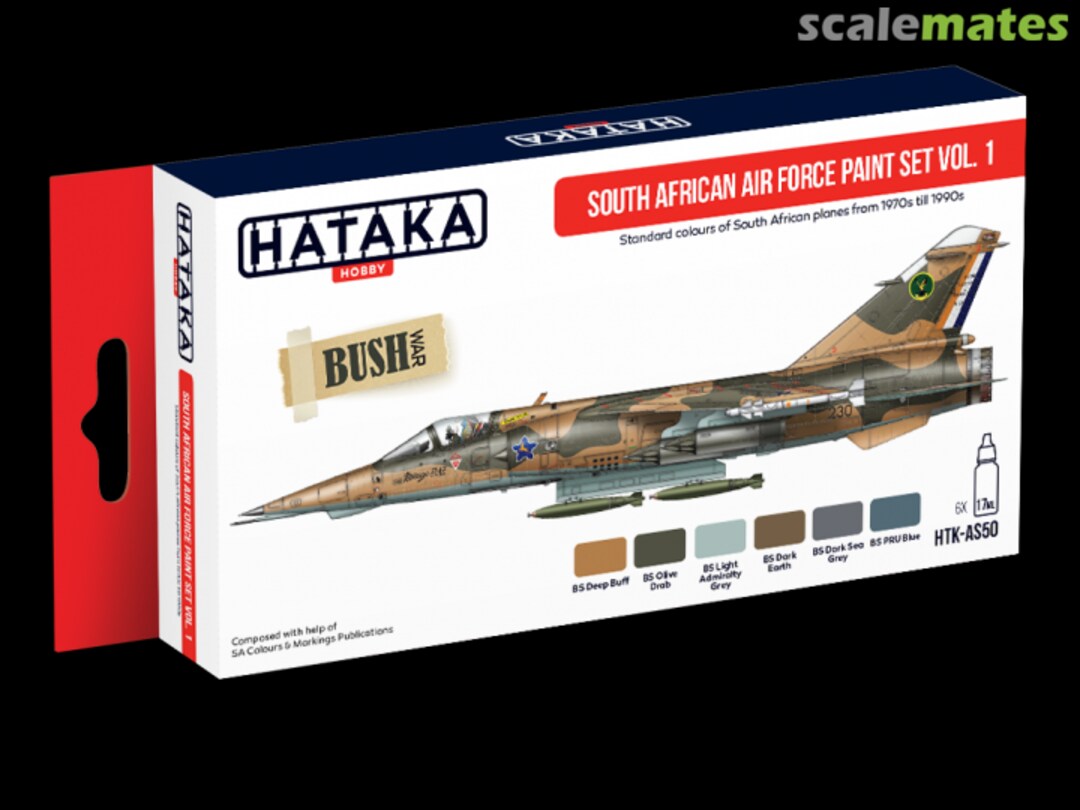 Boxart South African Air Force paint set vol. 1 HTK-AS50 Hataka Hobby Red Line