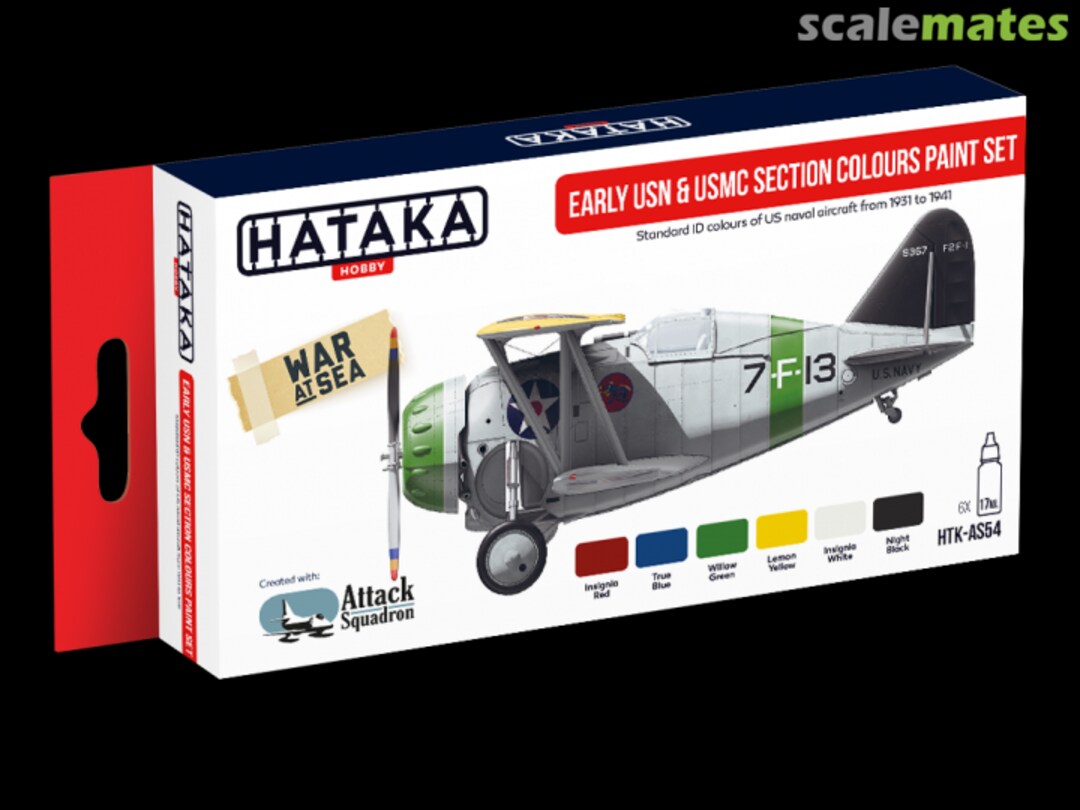 Boxart Early USN & USMC Section Colours paint set HTK-AS54 Hataka Hobby Red Line