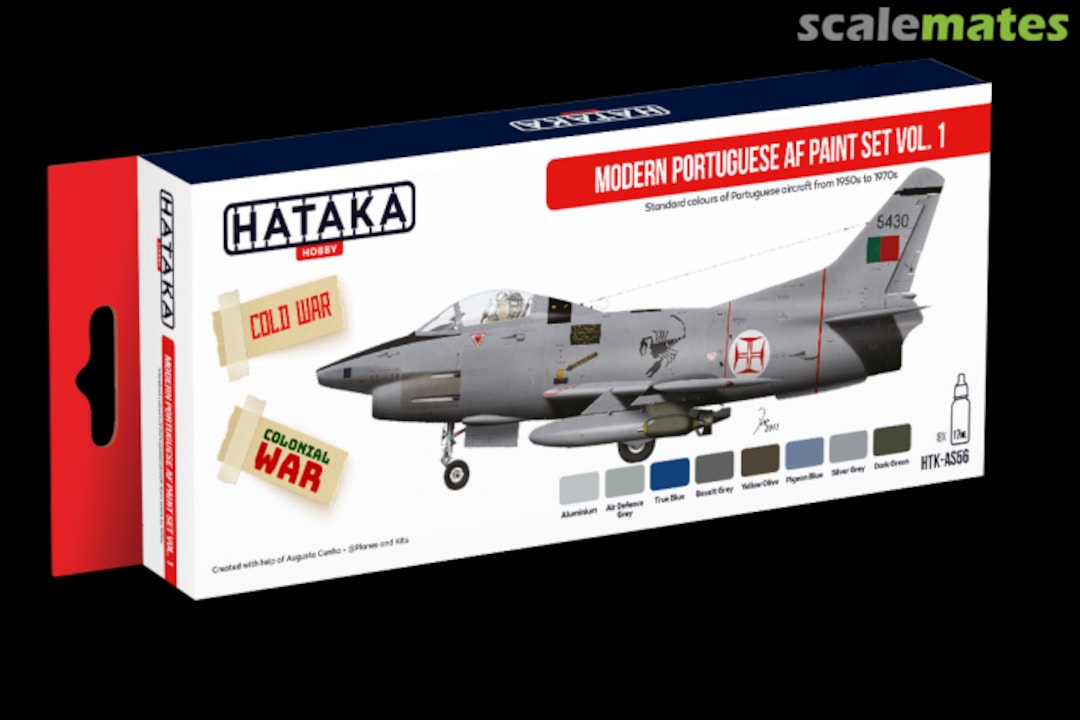 Boxart Modern Portugese AF paint set Vol.1 HTK-AS56 Hataka Hobby Red Line Boxart Modern Portugese AF paint set Vol.1 HTK-AS56 Hataka Hobby Red Line