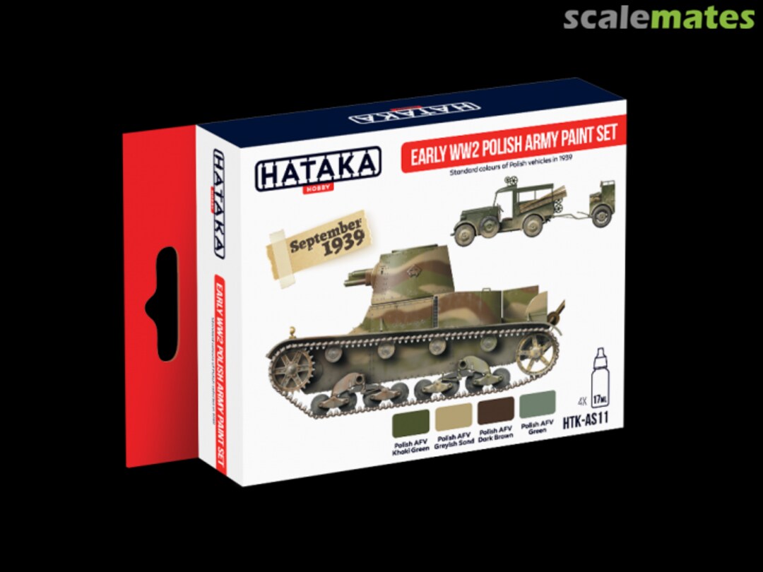 Boxart Early WW2 Polish Army paint set HTK-AS11 Hataka Hobby Red Line