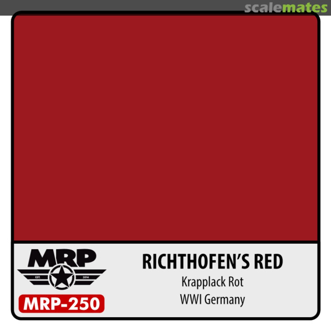 Boxart Richthofen‘s Red (Krapplack Rot) – WWI Germany (FS20061) MR.Paint Boxart Richthofen‘s Red (Krapplack Rot) – WWI Germany (FS20061) MR.Paint