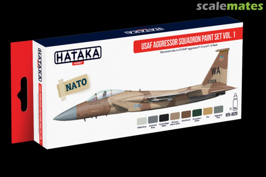 Boxart USAF Aggressor Squadron paint set vol. 1 HTK-AS29 Hataka Hobby Red Line Boxart USAF Aggressor Squadron paint set vol. 1 HTK-AS29 Hataka Hobby Red Line