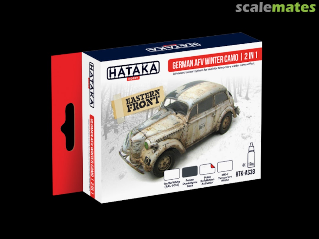 Boxart German AFV Winter Camo | 2 in 1 HTK-AS38 Hataka Hobby Red Line