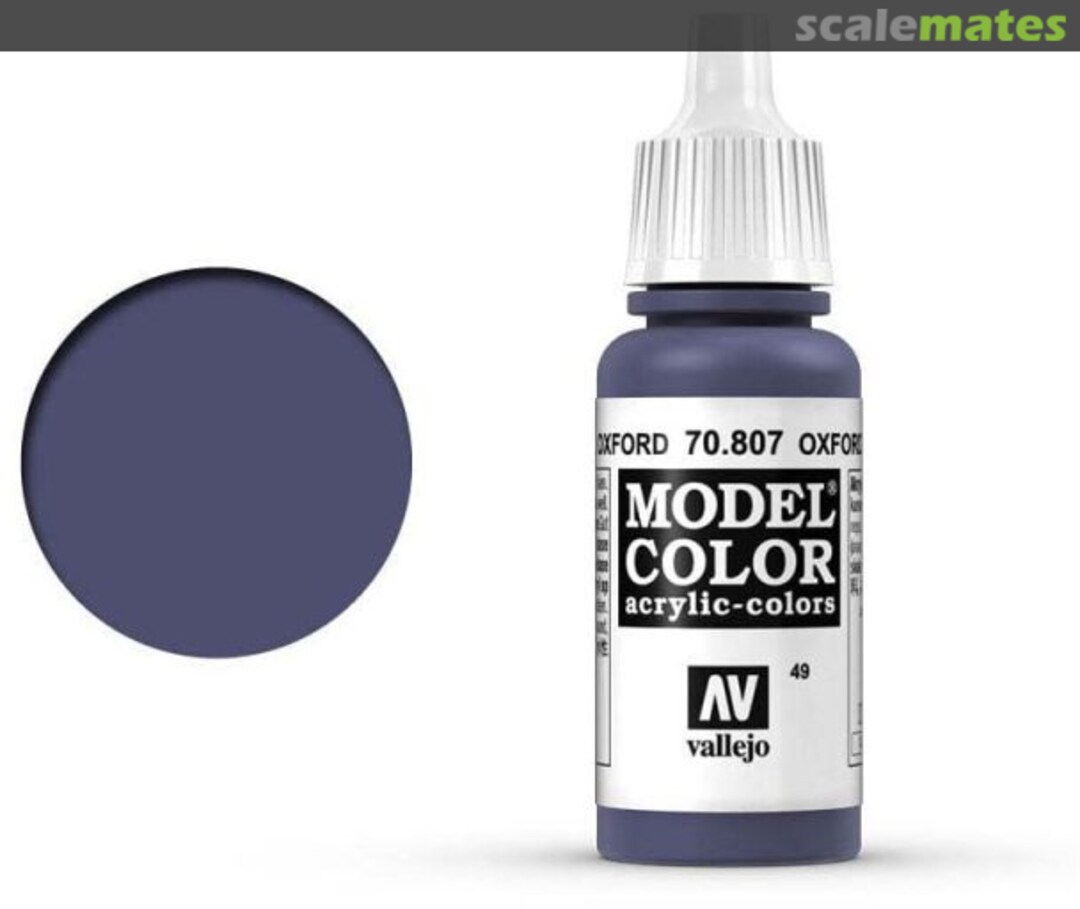 Boxart Oxford Blue 70.807, 807, Pos. 49 Vallejo Model Color Boxart Oxford Blue 70.807, 807, Pos. 49 Vallejo Model Color