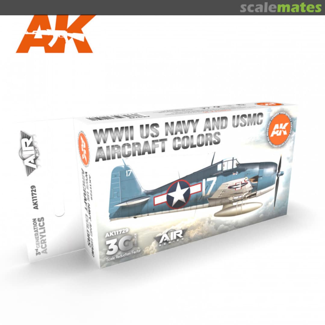 Boxart WWII US Navy & USMC Aircraft Colors AK 11729 AK 3rd Generation - Air