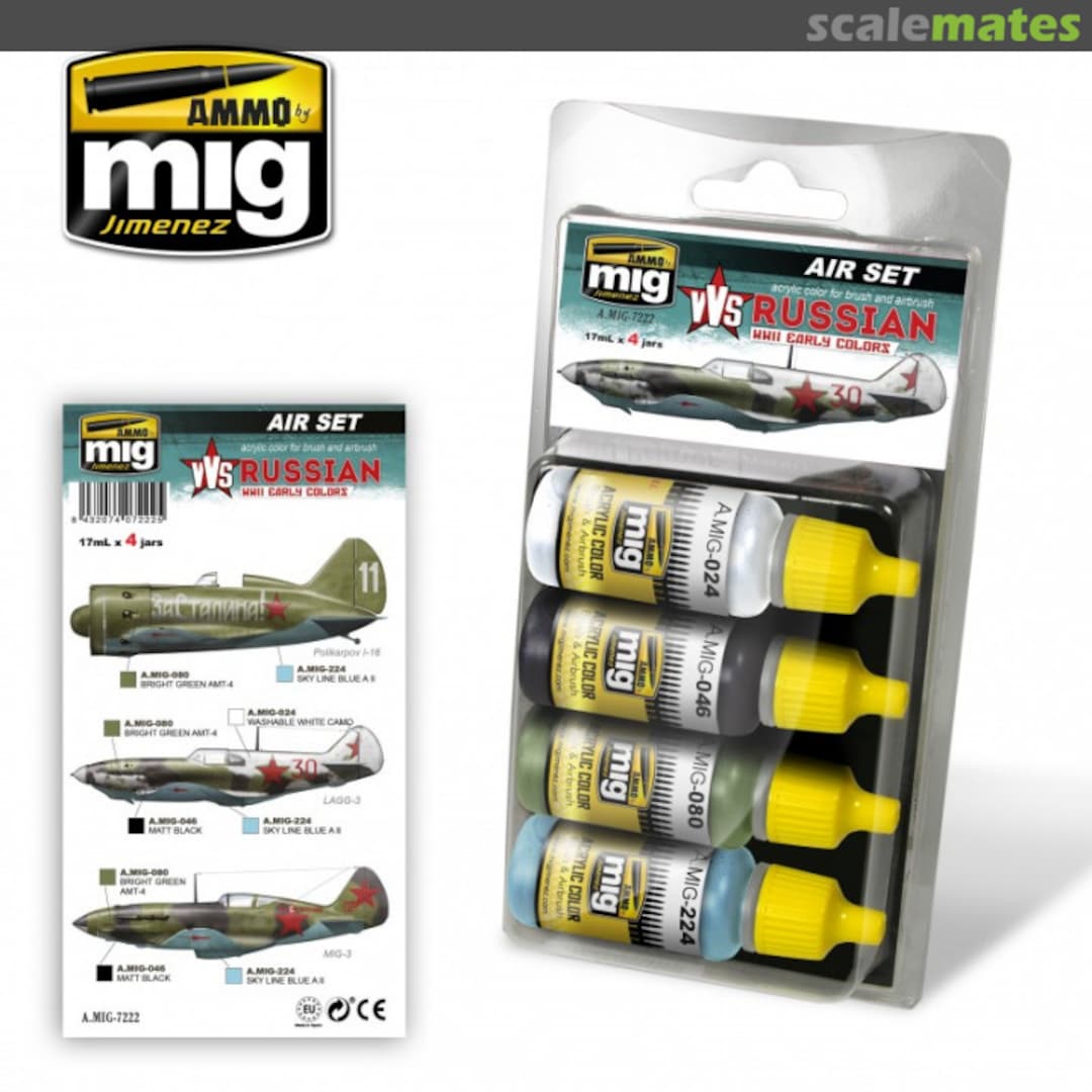 Boxart VVS Russian WWII early colors  Ammo by Mig Jimenez