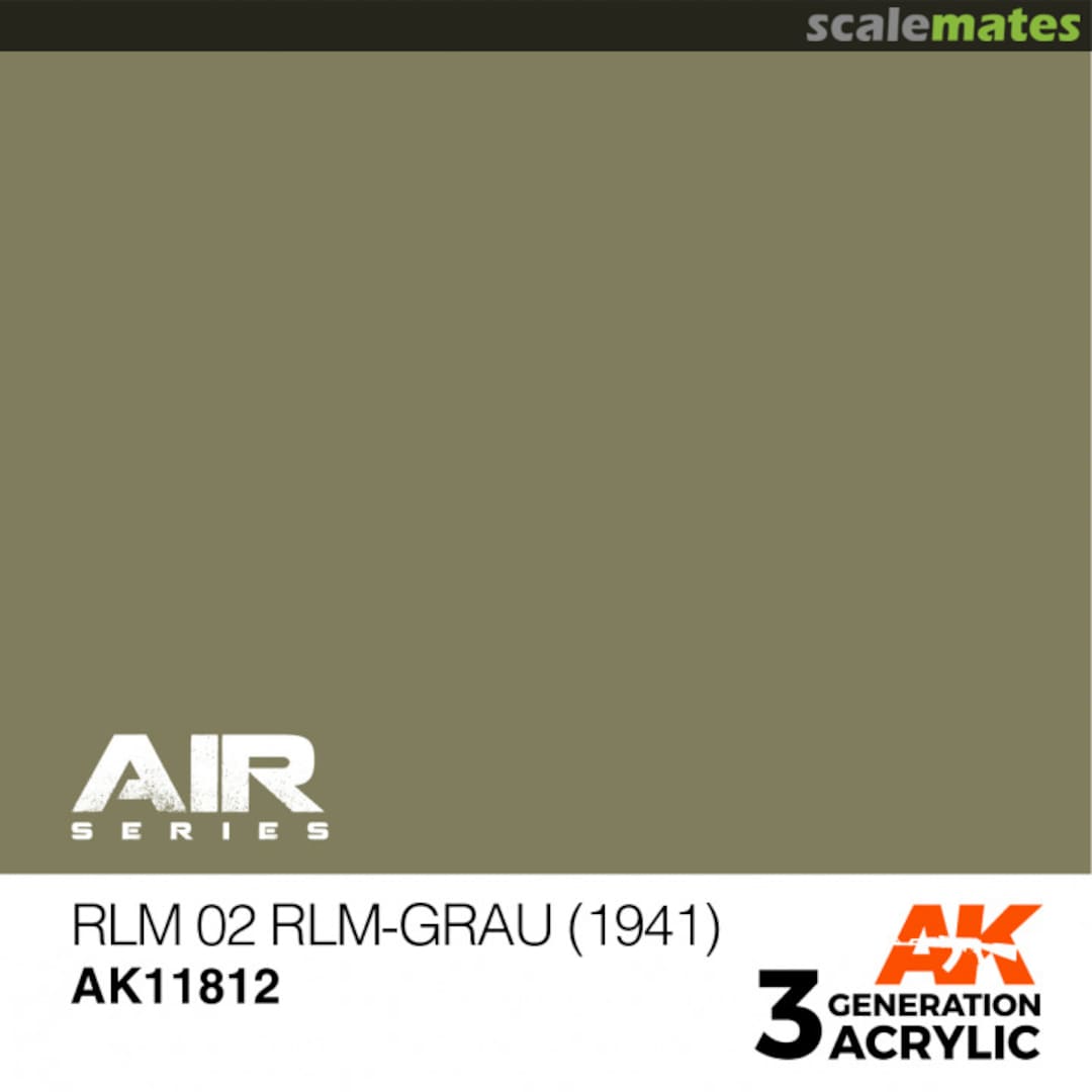 Boxart RLM 02 RLM-Grau (1941) AK 11812 AK 3rd Generation - Air Boxart RLM 02 RLM-Grau (1941) AK 11812 AK 3rd Generation - Air