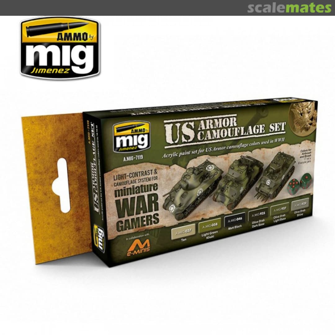 Boxart Wargame US Armor Set  Ammo by Mig Jimenez