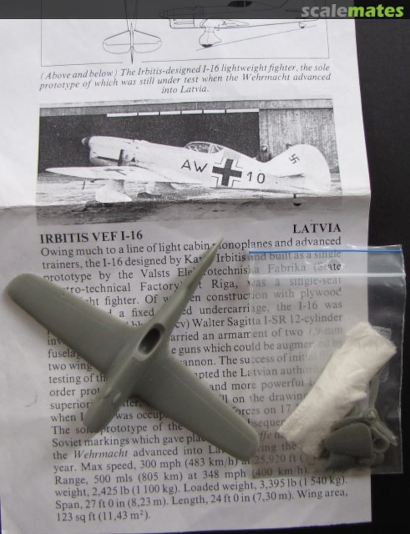 Boxart VEF I-16 Irbitis Garage Kit Boxart VEF I-16 Irbitis Garage Kit