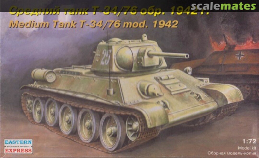 Boxart Medium Tank T-34/76 mod. 1942 72050 Eastern Express Boxart Medium Tank T-34/76 mod. 1942 72050 Eastern Express