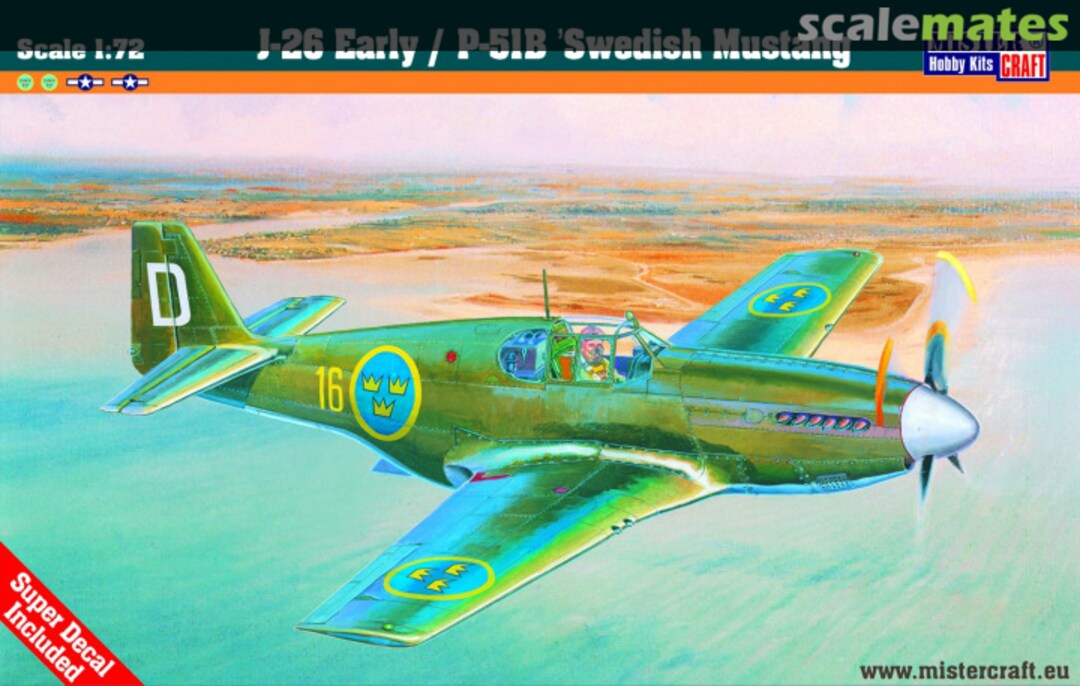 Boxart J-26 Early / P-51B 'Swedish Mustang' C-57 MisterCraft Boxart J-26 Early / P-51B 'Swedish Mustang' C-57 MisterCraft