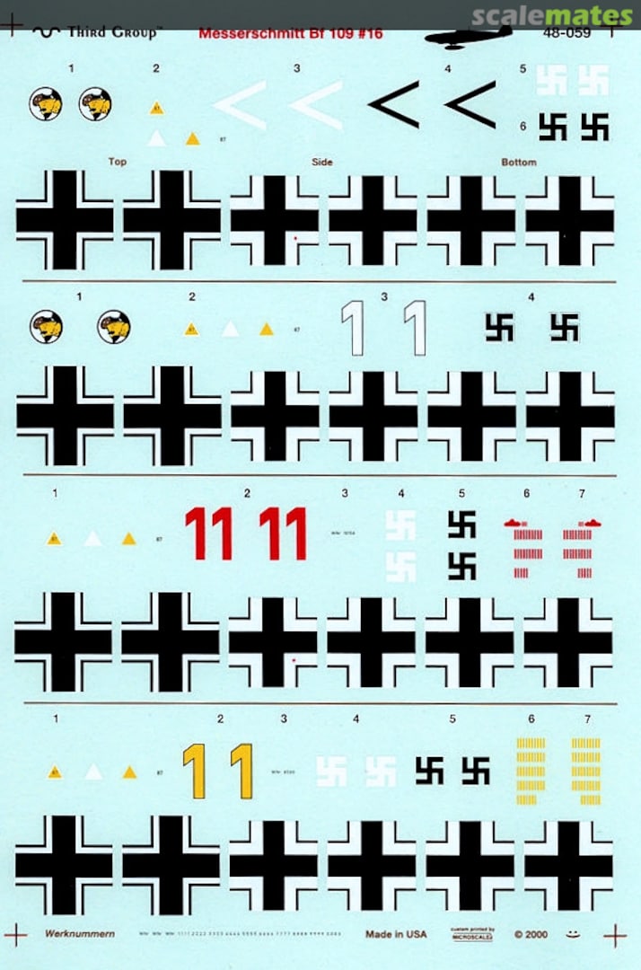 Boxart Messerschmitt Bf 109F-4/Z/Trop 48-059 Third Group Decals Boxart Messerschmitt Bf 109F-4/Z/Trop 48-059 Third Group Decals