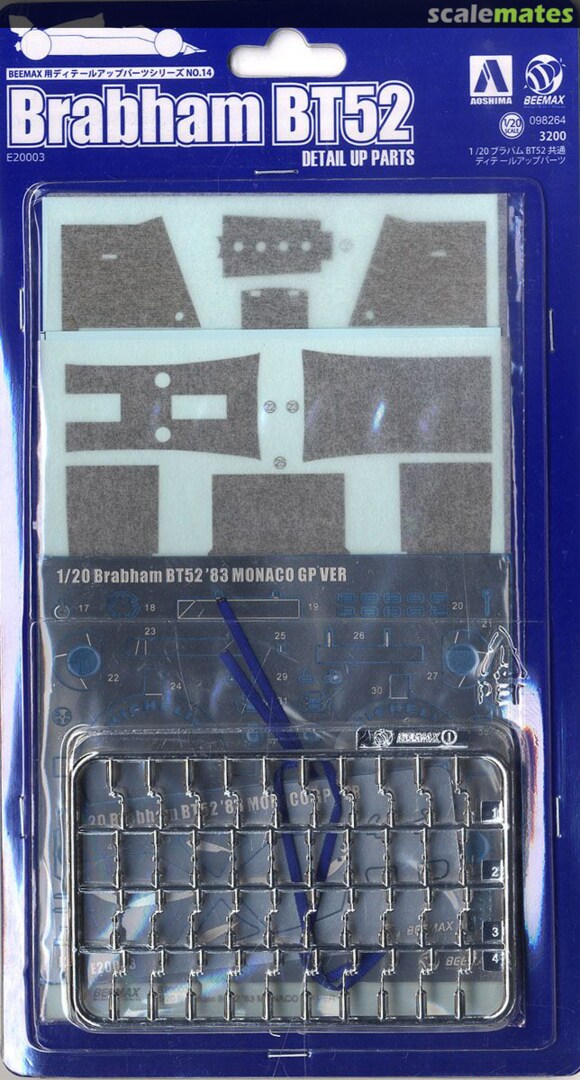 Boxart Brabham BT52 Detail Up Parts E20003 Beemax Model Kits Boxart Brabham BT52 Detail Up Parts E20003 Beemax Model Kits