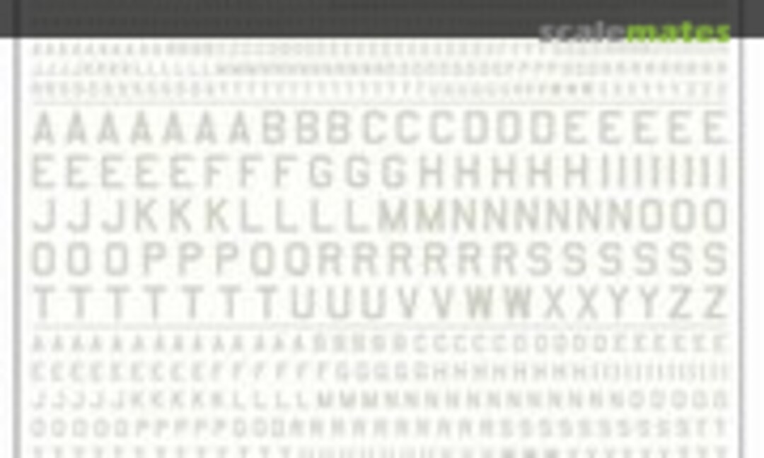 No 45° USA Gothic Letters White (Woodland Scenics MG740) MG740