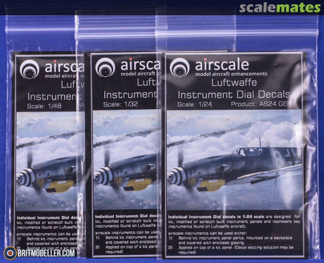 Boxart Luftwaffe Instrument Dial Decals AS24 GER Airscale Boxart Luftwaffe Instrument Dial Decals AS24 GER Airscale