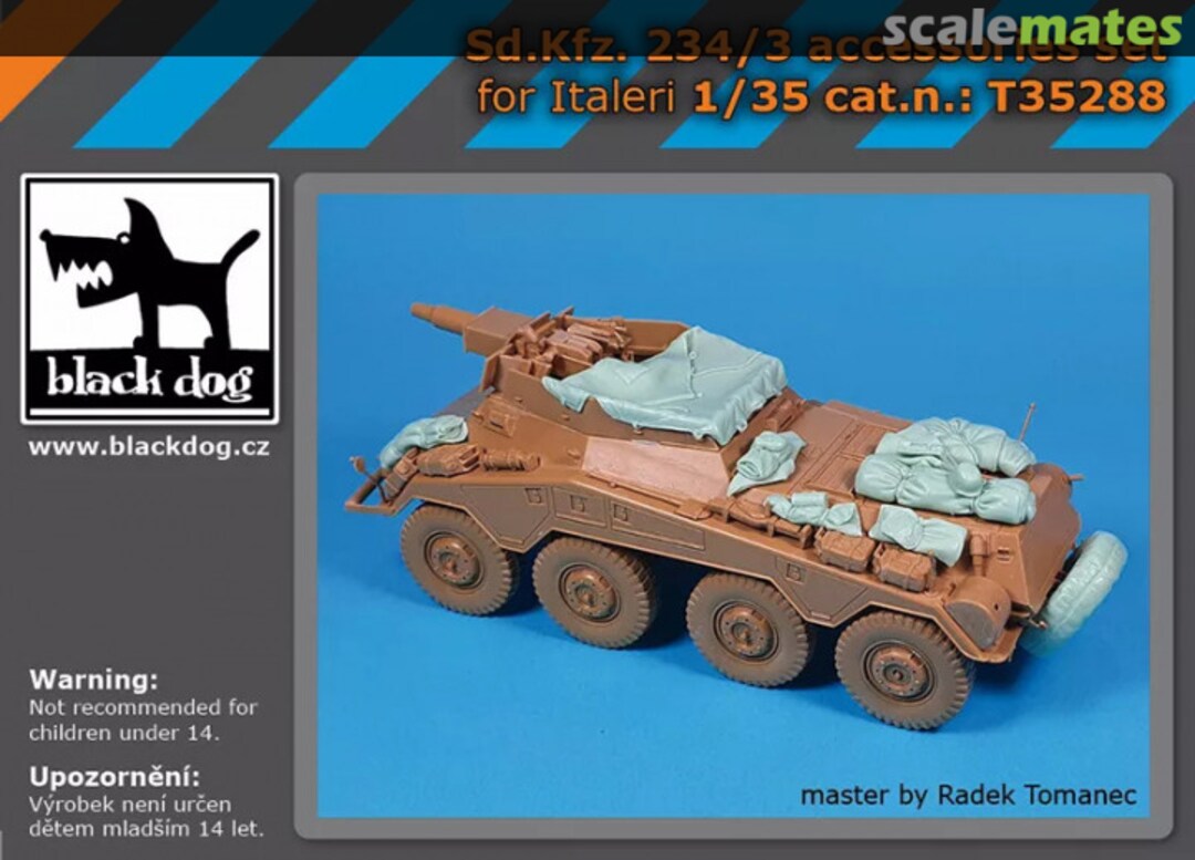 Boxart Sd.Kfz. 234/3 accessories set T35288 Black Dog