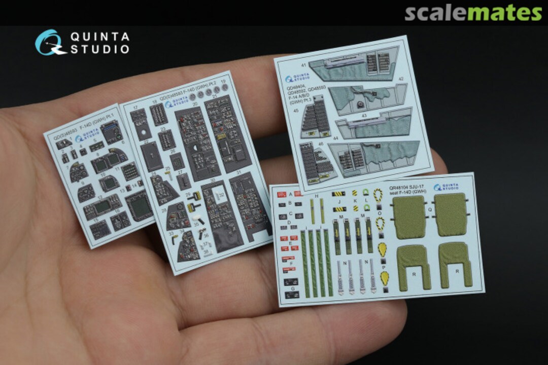 Contents F-14D Super Tomcat interior 3D decals QD48593 Quinta Studio