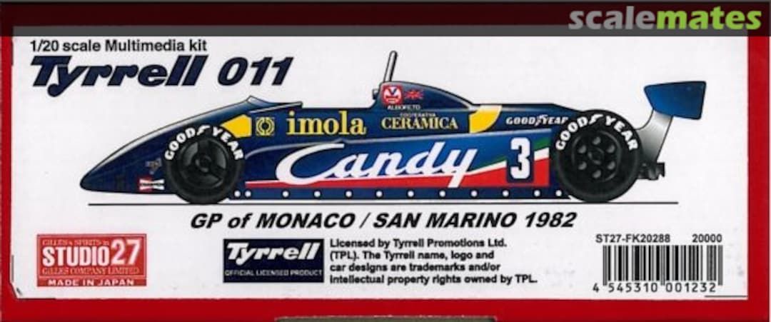 Boxart Tyrrell 011 ST27-FK20288 Studio27 Boxart Tyrrell 011 ST27-FK20288 Studio27