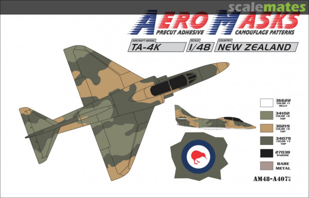 Boxart TA-4K New Zealand AM48-A407 AeroMasks Boxart TA-4K New Zealand AM48-A407 AeroMasks