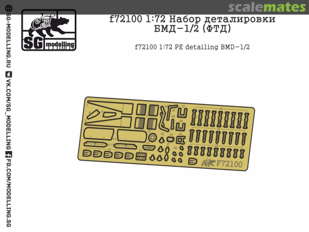 Boxart PE detailing BMD-1/2 F72100 SG-MODELLING