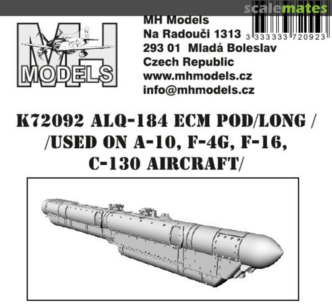 Boxart ALQ-184 ECM Pod / Long K72092 MH Models Boxart ALQ-184 ECM Pod / Long K72092 MH Models