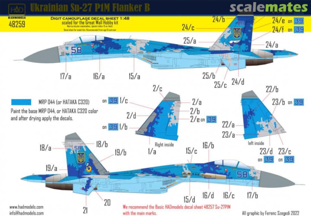 Boxart Ukrainian Su-27 P1M Flanker B 48259 HADmodels Boxart Ukrainian Su-27 P1M Flanker B 48259 HADmodels