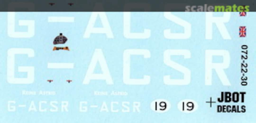 Boxart DH.88 Comet - The Green One 072-22-30 JBOT Decals Boxart DH.88 Comet - The Green One 072-22-30 JBOT Decals