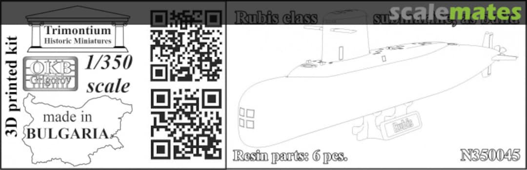 Boxart Rubis class submarine, as build N350045 OKB Grigorov Boxart Rubis class submarine, as build N350045 OKB Grigorov