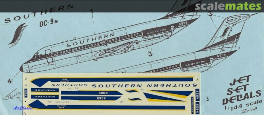 Boxart Southern DC-9-15/-30 JSD-144 Jet Set Decals Boxart Southern DC-9-15/-30 JSD-144 Jet Set Decals