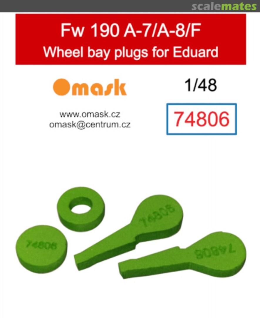 Boxart Fw 190 A-7/A-8/F Wheel bay plugs 74806 Omask Boxart Fw 190 A-7/A-8/F Wheel bay plugs 74806 Omask
