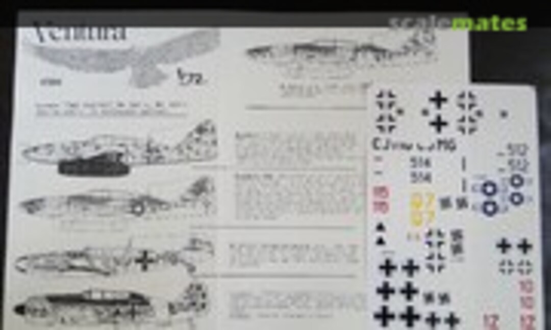 1:72 German Two seaters Me-262/Me-109 G-12/Fw-190 S (Ventura V7204) V7204
