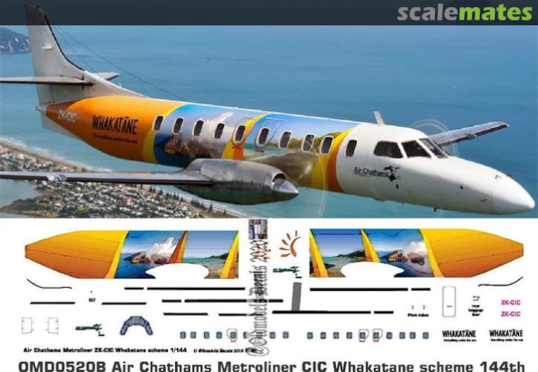 Boxart Air Chathams Metroliner CIC Whatanake Scheme OMD0520B Oldmodels Decals