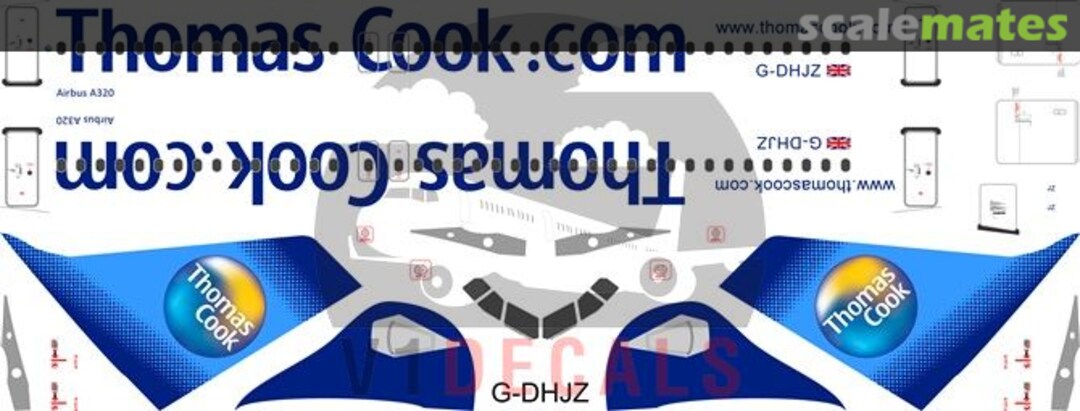Boxart Thomas Cook Airbus A320 V1D0031-144 V1 Decals Boxart Thomas Cook Airbus A320 V1D0031-144 V1 Decals