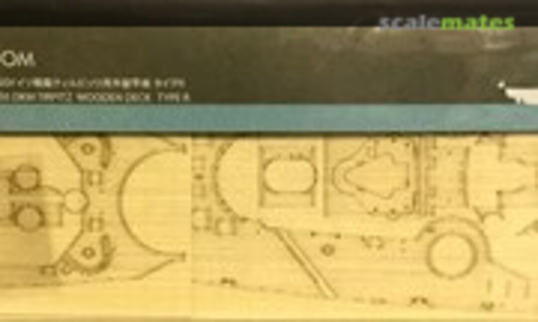 1:350 DKM Tirpitz Wooden Deck Set Type R (Pontos Model 35014WD1)