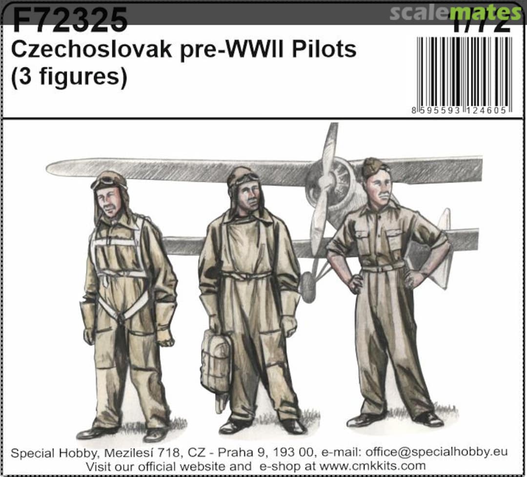 Boxart Czechoslovak pre-WWII pilots (3 fig) F72325 CMK Boxart Czechoslovak pre-WWII pilots (3 fig) F72325 CMK