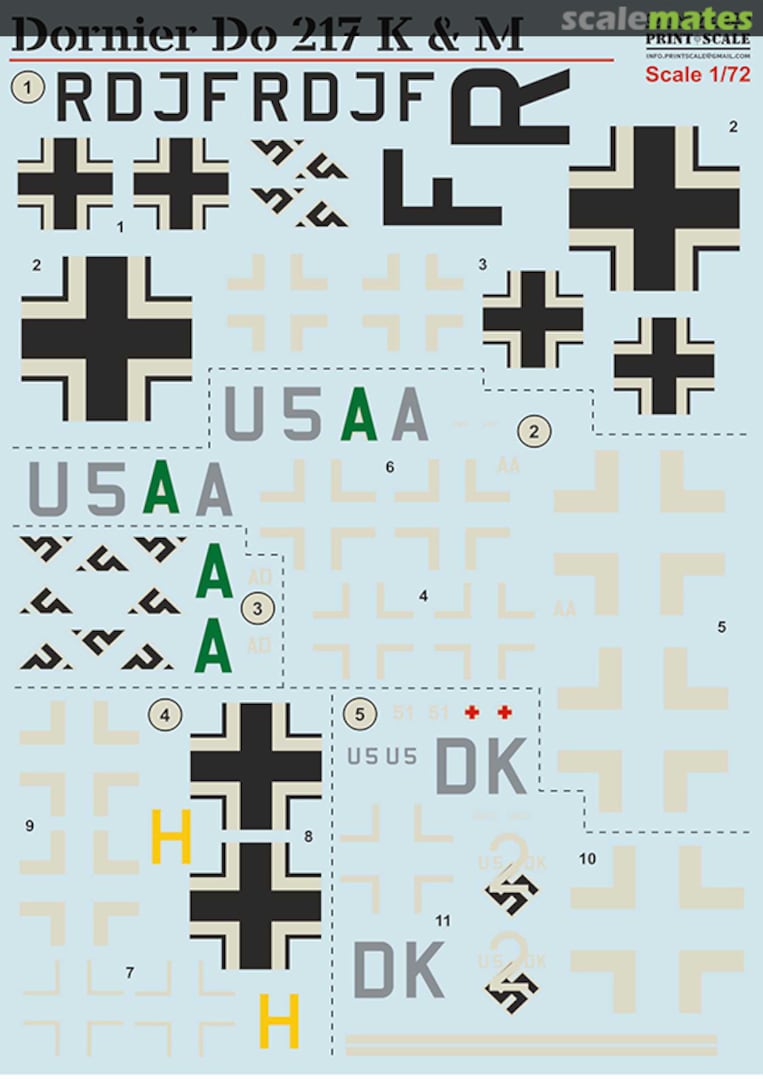 Boxart Dornier Do-217K & M 72-329 Print Scale Boxart Dornier Do-217K & M 72-329 Print Scale