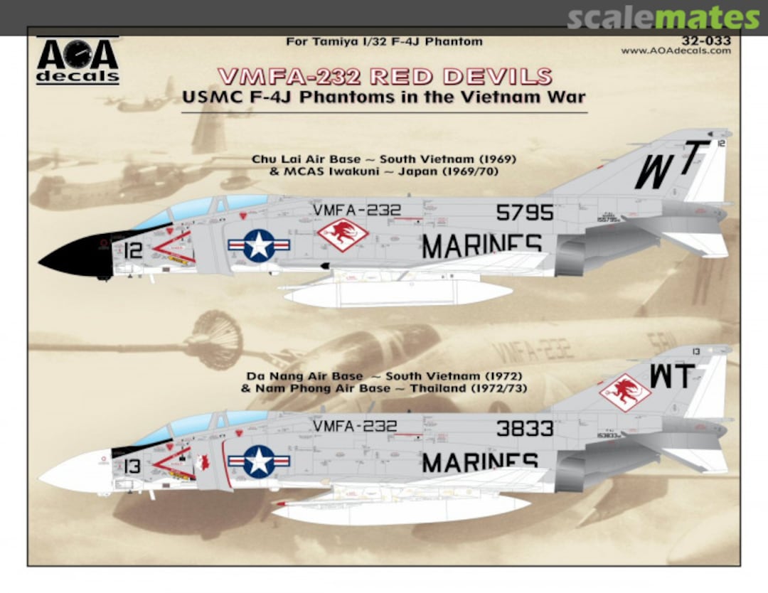 Boxart VMFA-232 Red Devils 32-033 AOA decals Boxart VMFA-232 Red Devils 32-033 AOA decals