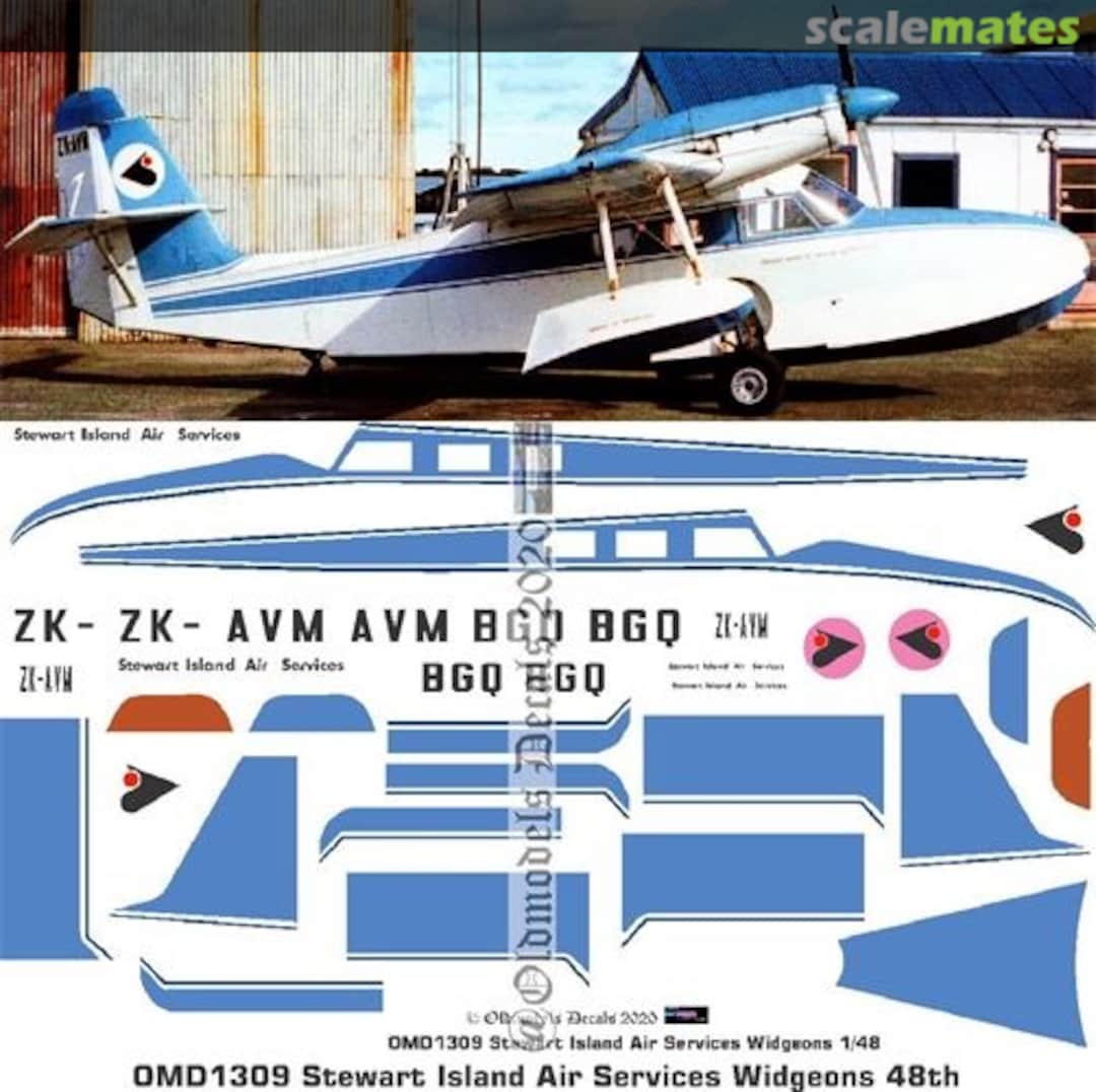 Boxart Grumman Widgeon - Stewart Island Air Services OMD1309 Oldmodels Decals Boxart Grumman Widgeon - Stewart Island Air Services OMD1309 Oldmodels Decals