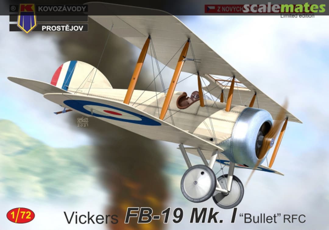 Boxart Vickers FB-19 Mk.I "Bullet" RFC KPM0249 Kovozávody Prostějov