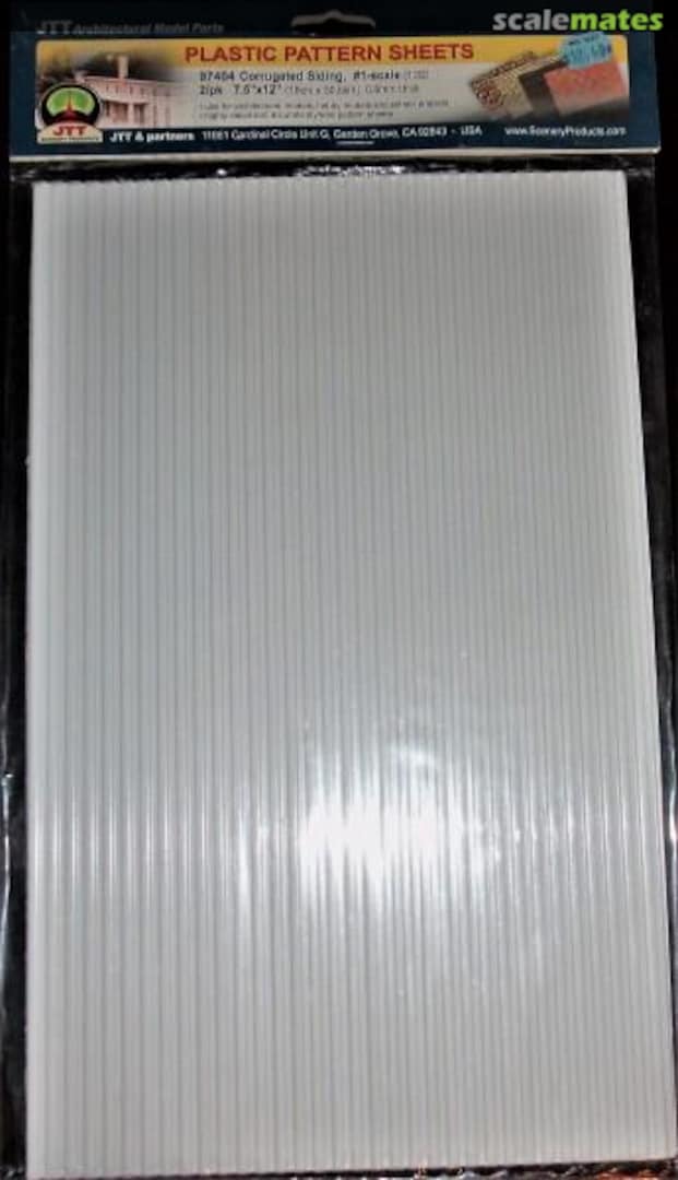 Boxart Corrugated Siding (White) 97404 JTT Scenery Products Boxart Corrugated Siding (White) 97404 JTT Scenery Products