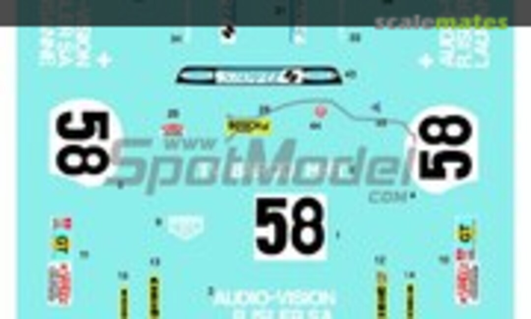 1:24 Porsche 934 RSR sponsored by Porsche Club Roman #58 (Print Lab Decals PLB2-770804) PLB2-770804