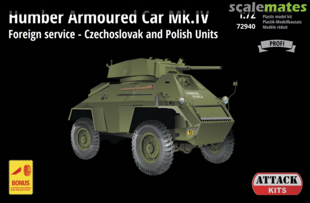 Boxart Humber Armoured Car Mk.IV 72940 Attack Hobby Kits Boxart Humber Armoured Car Mk.IV 72940 Attack Hobby Kits
